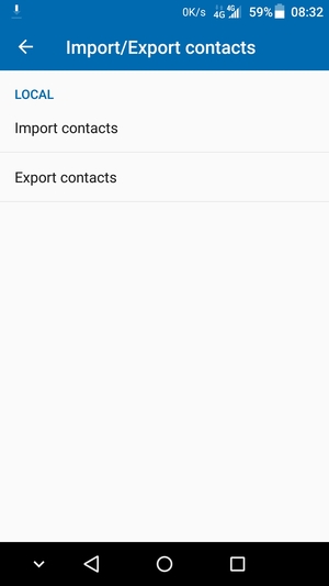 Välj Import contacts
