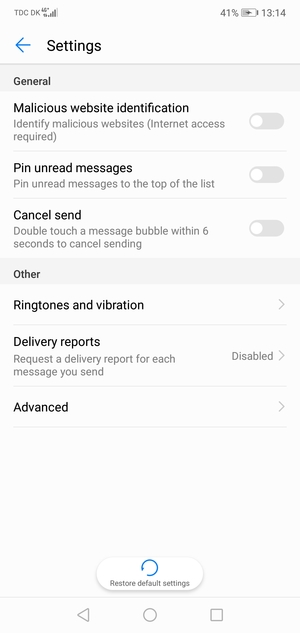 Huawei p20 lite sms beállítás