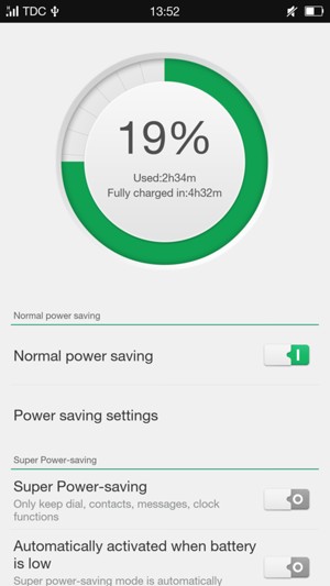 Select Power saving settings