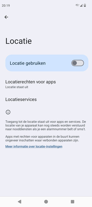 Schakel Locatie gebruiken uit