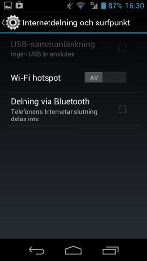 Välj Wi-Fi hotspot