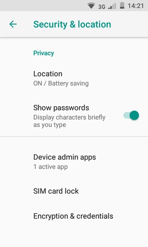 To change the PIN for the SIM card, return to the Security & location menu and select SIM card lock