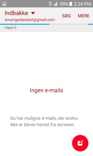 Din Gmail er klar til brug