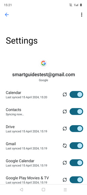 Your contacts from Google will now be synced to your Realme
