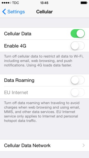 To enable 3G, set Enable 4G to OFF