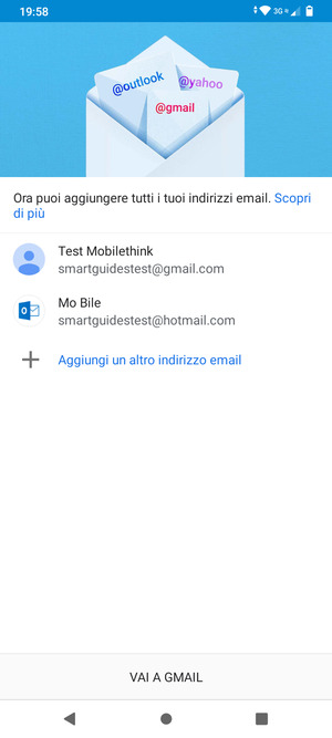 Seleziona VAI A GMAIL