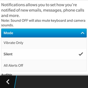 To change the sound profile, select Mode and select your preferred option