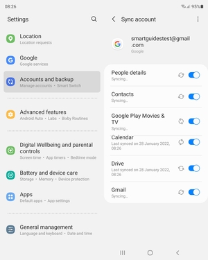 Your contacts from Google will now be synced to your Galaxy