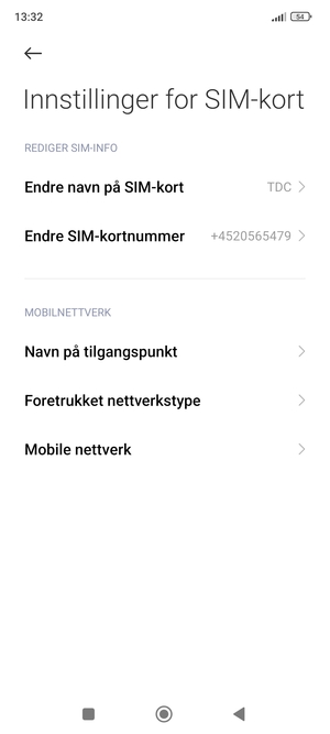 Velg Mobile nettverk