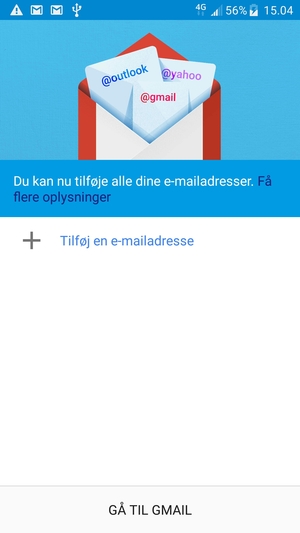 Vælg Tilføj en e-mailadresse