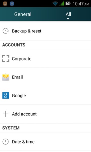 Return to the All menu and select Google