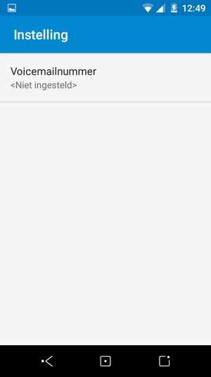 Selecteer Voicemailnummer