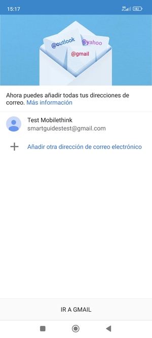 Seleccione IR A GMAIL