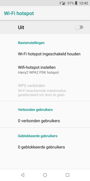 Selecteer Wifi-hotspot instellen