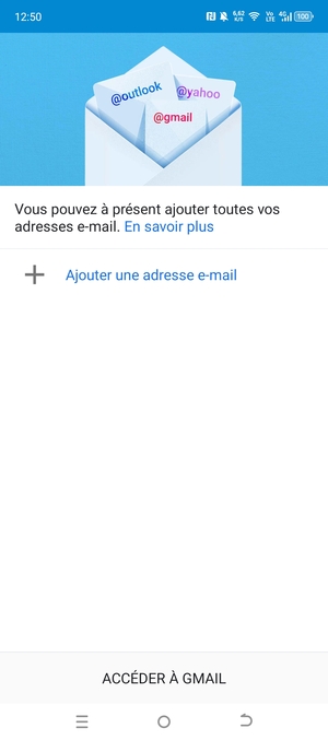 Sélectionnez Ajouter une adresse e-mail