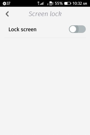 Turn on Lock screen