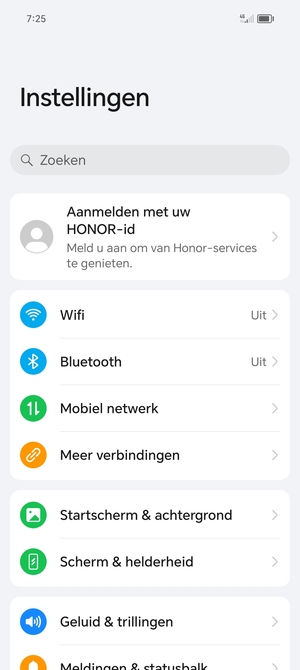 Selecteer Mobiel netwerk