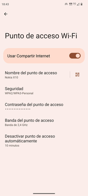 El teléfono ha sido configurado para su uso como módem