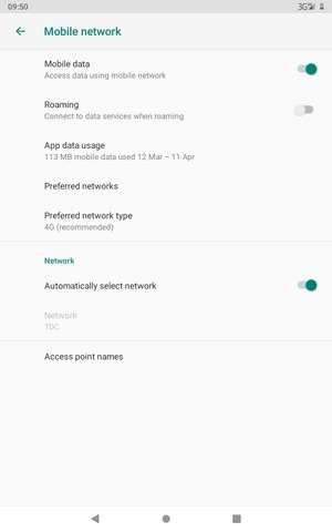 Turn  Automatically select network off
