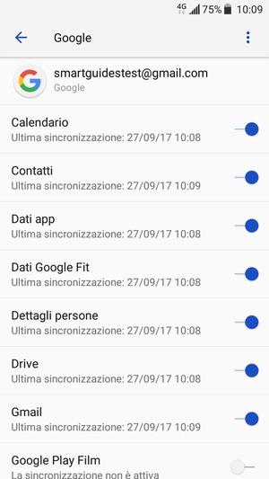 Assicurati che Contatti sia selezionato