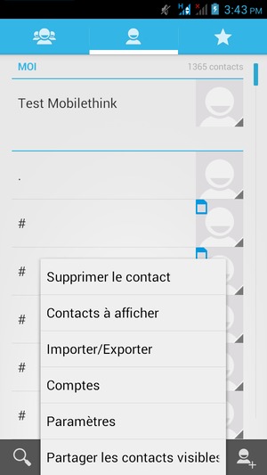 Sélectionnez Importer/Exporter