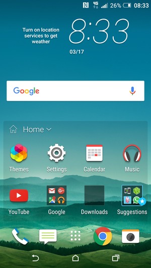 Return to the Home screen and select the Recent apps button