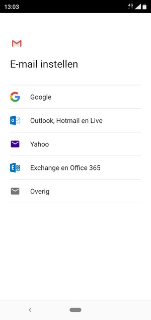 Selecteer Outlook, Hotmail en Live