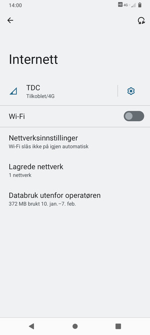 Slå på Wi-Fi