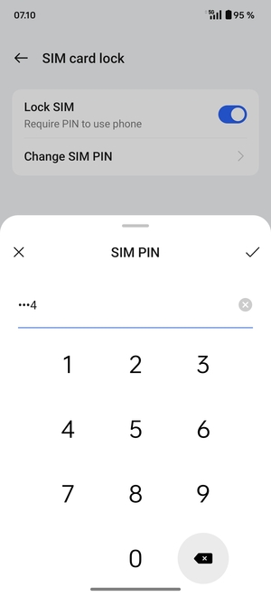 Enter your Current SIM PIN and select OK