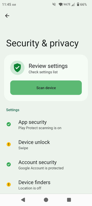 Select Device unlock