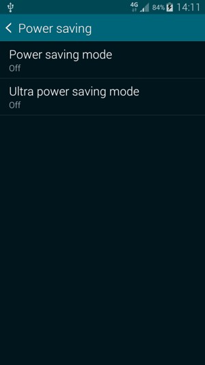 Select Ultra power saving mode