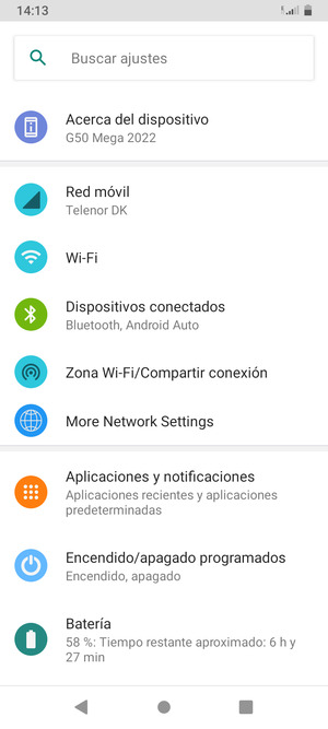 Seleccione Zona Wi-Fi/Compartir conexión