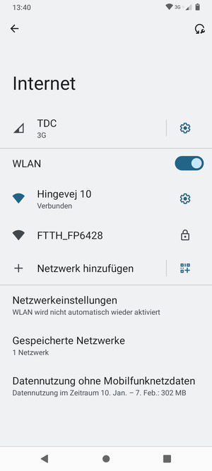 Sie sind nun mit dem WLAN-Netzwerk verbunden