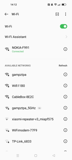 You are now connected to the Wi-Fi network