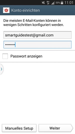 Geben Sie Ihre Gmail Adresse oder Hotmail Adresse und Ihr Passwort ein. Wählen Sie Weiter