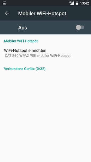 Wählen Sie WiFi-Hotspot einrichten