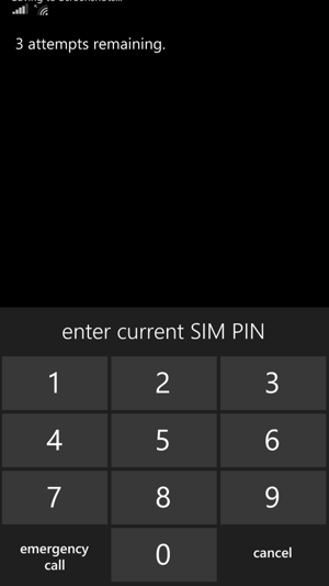 Enter your current SIM PIN