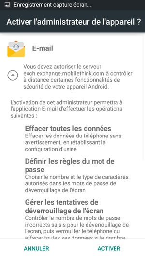 Sélectionnez ACTIVER