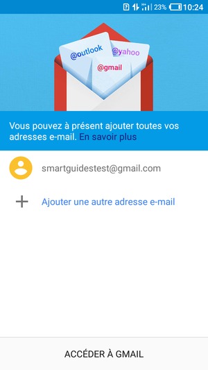 Sélectionnez ACCÉDER  À GMAIL