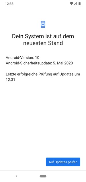 Wählen Sie Auf Updates prüfen