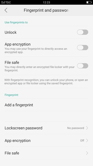 Select Lockscreen password