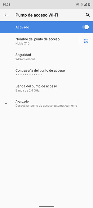 El teléfono ha sido configurado para su uso como módem