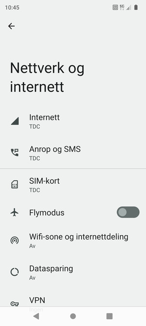 Velg Wi-Fi-sone og internettdeling