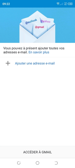 Sélectionnez Ajouter une adresse e-mail