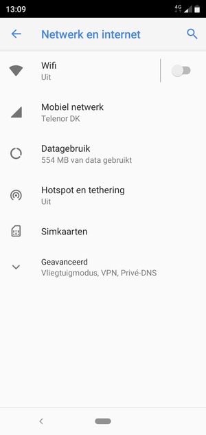 Selecteer Hotspot en tethering