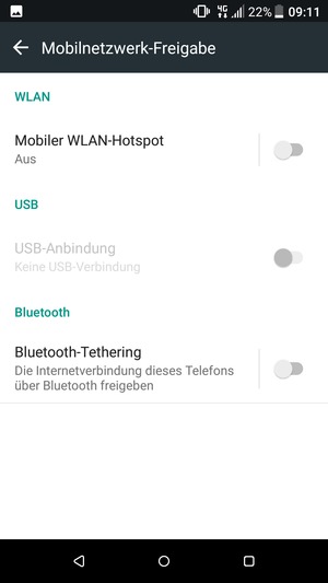 Wählen Sie Mobiler WLAN-Hotspot 