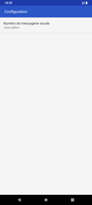 Sélectionnez Numéro de messagerie vocale