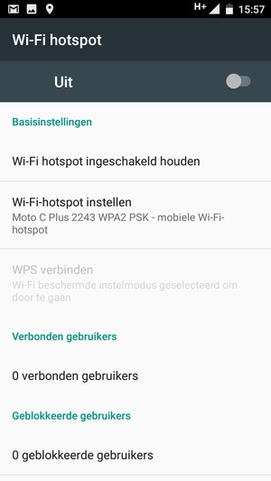 Selecteer Wi-Fi-hotspot instellen