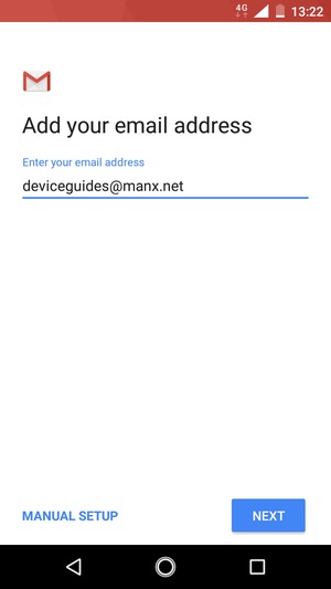 Enter your email address and select NEXT