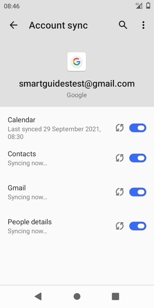 Your contacts from Google will now be synced to your Alcatel